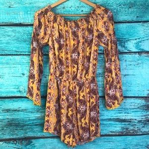 Wonderly Gold Yellow Bali State of Mind Romper
